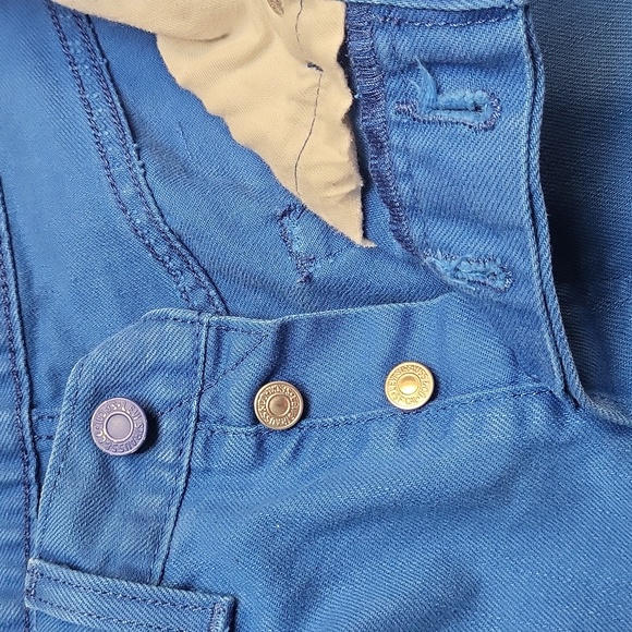 Blue Button Fly Mens Cut Off Levi Shorts - Picture 7 of 7